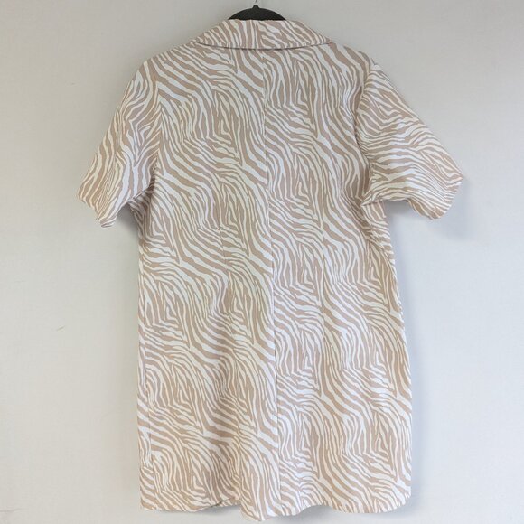 ForMe Zebra Print Mini Shirt Dress - Picture 3 of 8